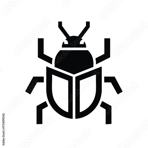 Minimalist Black and White of a with Symmetrical Design and Geometric Style