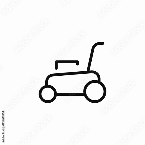 lawnmower icon icon sign vector