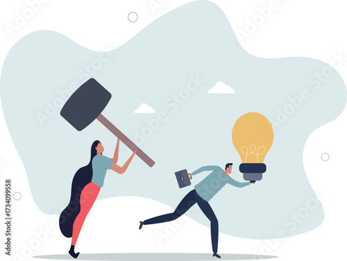 Jealousy colleague, toxic boss kill all ideas never been implemented, envy or dishonesty coworker with unprofessional.life and employment of people.
