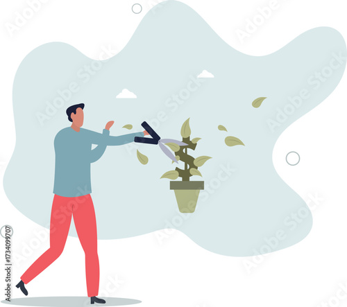 Make profit from investment, earning money, stock capital gain or dividends, growth savings or wealth concept.life and employment of people.