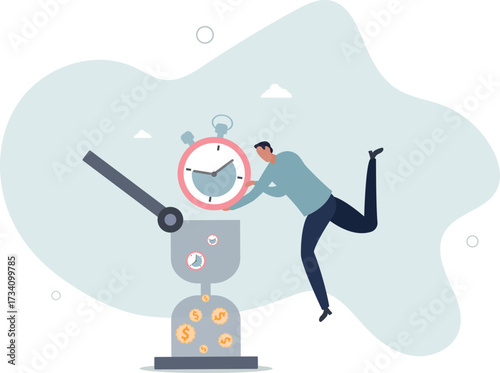 wisely allocating time concept of completing tasks .life and employment of people.
