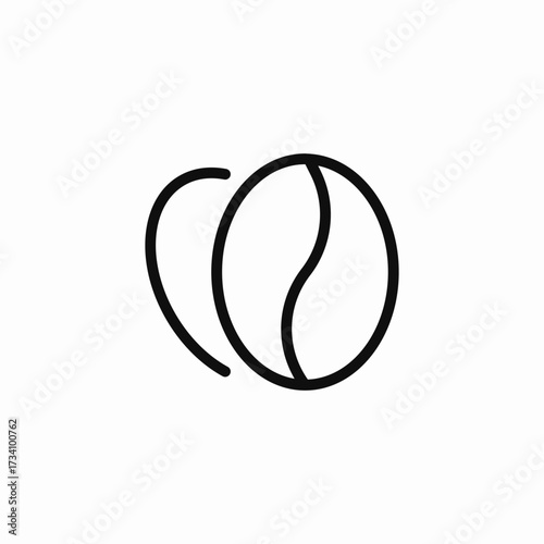 two coffee beans icon sign vector