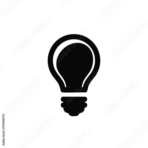 Bright Idea Concept with a Lightbulb Representing Innovation and Creativity in a Minimalist Style