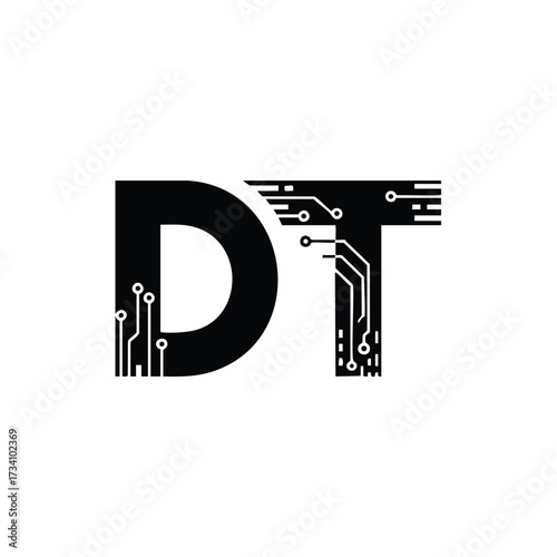 Futuristic Digital Circuitry Design with Technological Elements and Circuit Lines on a Light