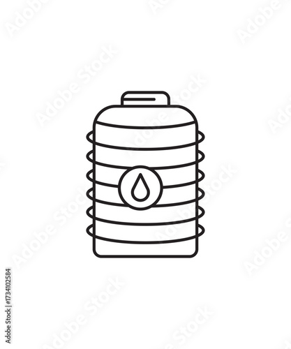 water tank icon, vector best line icon.