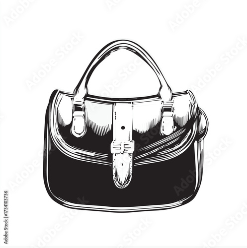 saddle bag vector illustration