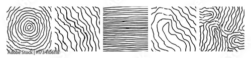 Set of monochrome hand-drawn crosshatch textures