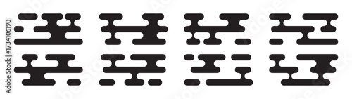 Set of traditional Asian-style clouds