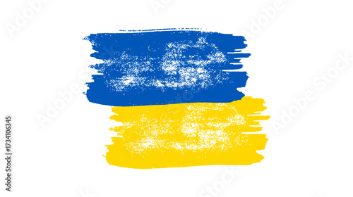 Ukrainian national flag in grunge style