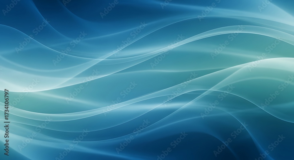 Naklejka premium Abstract Blue Water Flowing.