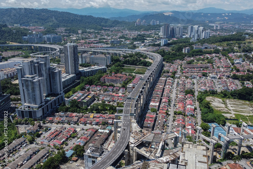 Photography An aerial view of expressway in Kuala Lumpur.