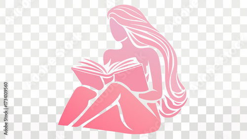 Relaxing escape into literature with a woman engrossed in her book, a moment of quiet contemplation and personal growth with a calming vibe