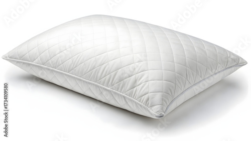 White soft pillow on a light background