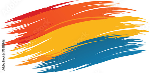 oil paint brush stroke pattern vector.