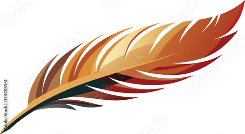realistic oil paint feather stroke icon.