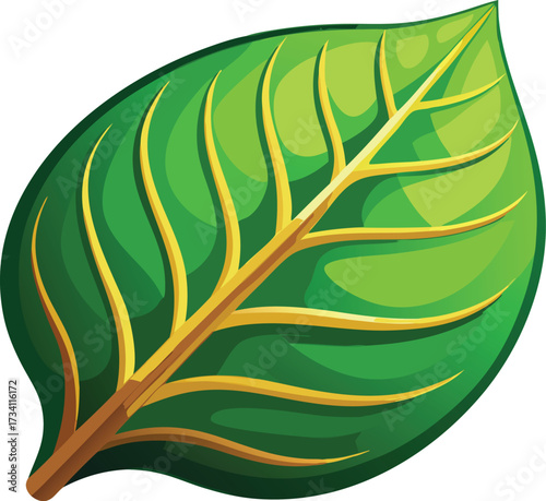 realistic oil paint leaf vein texture icon.