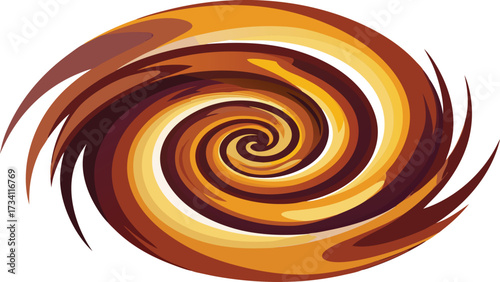 realistic oil paint spiral pattern vector.