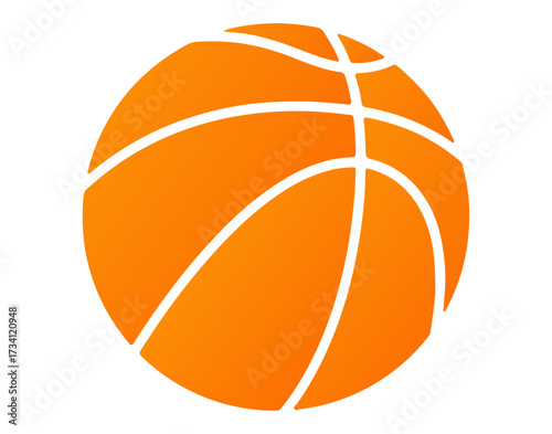 Basketball Icon — Stylized Sports Symbol for Athletic UI, Game Branding, and Recreational Design Assets