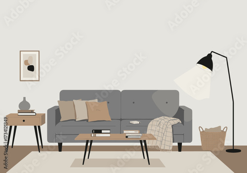 Cozy living room design inspiration home interior digital modern minimalist style