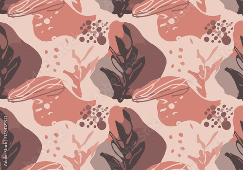 Abstract floral patterns home digital design modern aesthetic top-down view organic shapes for inspiration