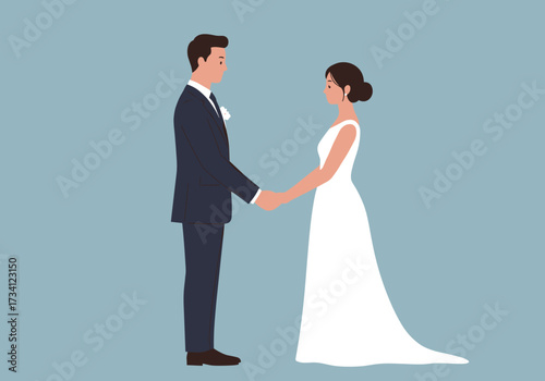 Wedding ceremony celebration venue elegant atmosphere front view love and commitment