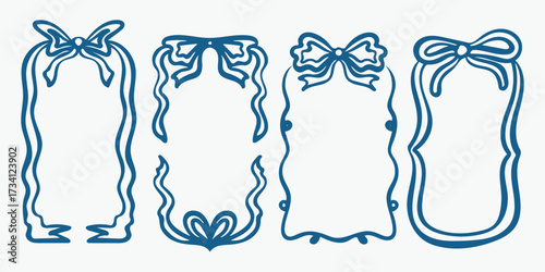 Collection of Doodle Ribbon Frame Border