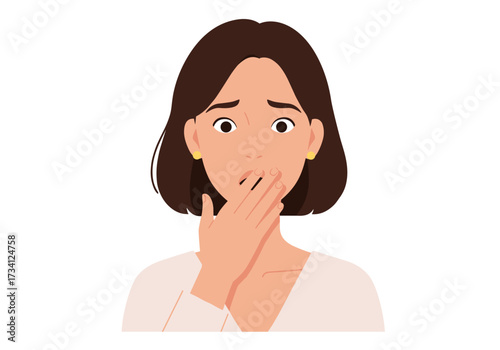 Panic reaction during unexpected situation indoor setting digital emotional expression perspective anxiety concept
