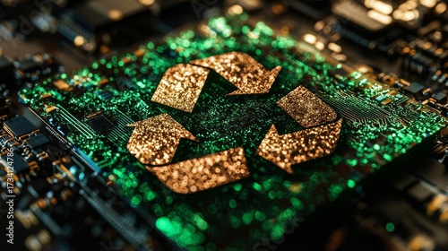 Sustainable electronic waste management through secure digital recycling procedures.
