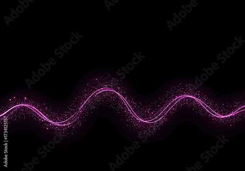 Dynamic light wave patterns abstract digital design dark background view modern aesthetics