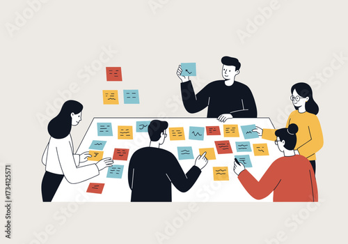 Collaborative brainstorming session office creative environment group perspective teamwork and innovation