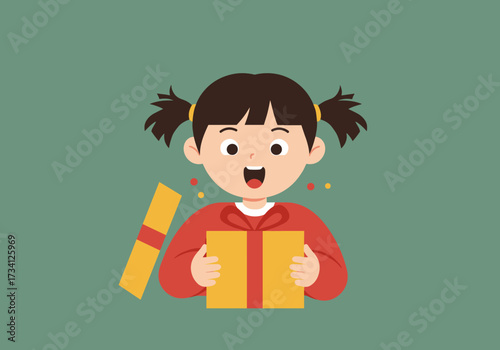 Exciting gift unboxing by a happy child at home digital cheerful atmosphere playful vibe