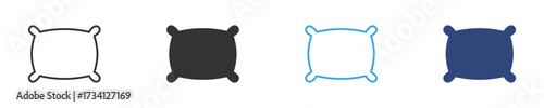 pillow icon  set, Comfortable fluffy pillow icon , vector illustration .  