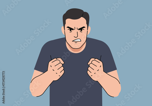 Expressing anger in a frustrating situation digital mockup environment view emotional concept