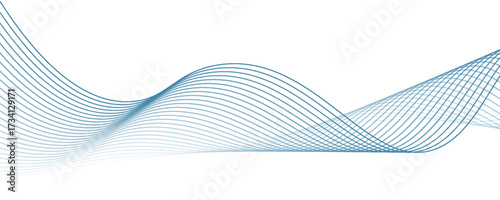 Vector abstract background with dynamic blue waves.