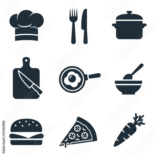 Culinary icons set, Vector Design, Icon Design