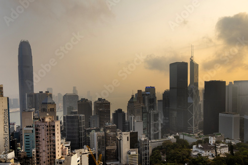 amazing hong kong skyline from a high vantage point