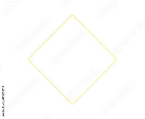 Free Download Rhombus Geometric Outline Shape Yellow Color Symbol Element Vector Graphic Design Illustration - GFXLoad
