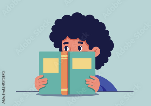 Reading child classroom digital educational environment view imagination and learning