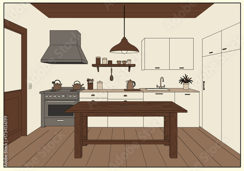 Modern kitchen interior design home minimalist aesthetic contemporary vibes