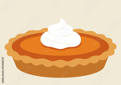 Baking delicious pumpkin pie home kitchen food cozy environment top view culinary delight