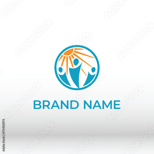 Community Empowerment Logo with Sun