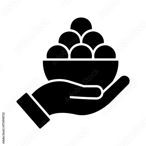 Charity hands giving food