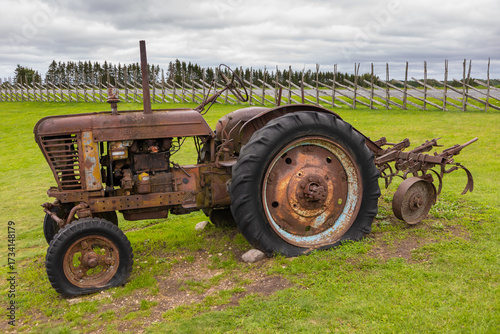 Old rusty tractors on Saaremaa island, Estonia.