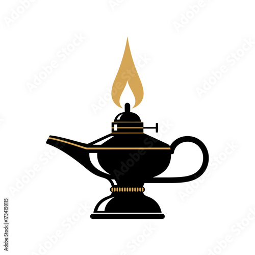 kerosene lamp brown black historic rusty symbol  illustration