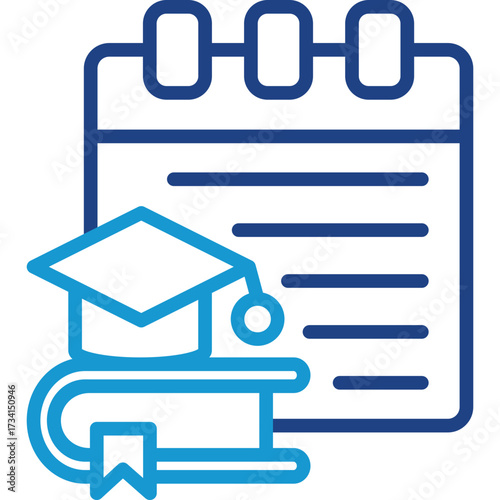Academic Calendar line color icon