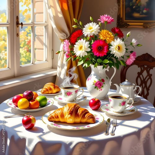 breakfast in the restaurant