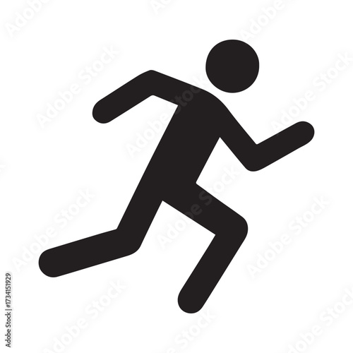 Dynamic silhouette of a runner in motion capturing athleticism and sports activity for fitness concepts silhouette