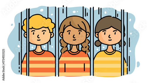 Children Victims of Human Trafficking, Symbols Hope Freedom Awareness EPS