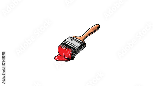 Modern Home Painting Logo Design for Professional Services with Paintbrush and House Icon