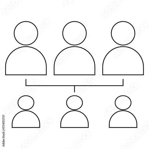 People in Circle, Social Group Unity Pictogram. Business and Partnership Symbol.